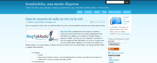 Guia de creación de radio en vivo en la web - hombrelobo, una mente dispersa_1197469588419