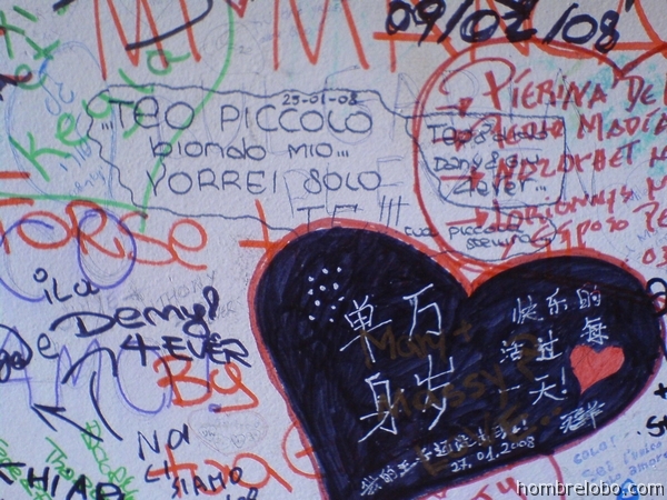 Mensajes de amor en Verona