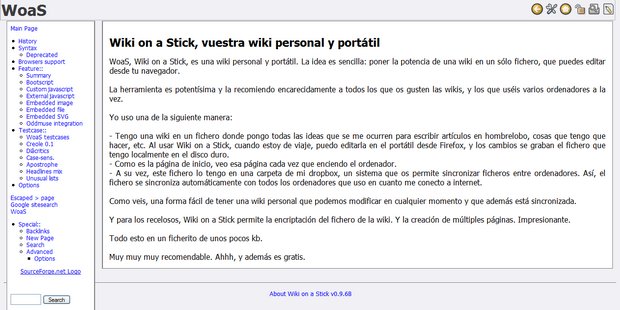 Wiki on a Stick, vuestra wiki personal y portátil image 35 Wiki on a Stick, vuestra wiki personal y portátil