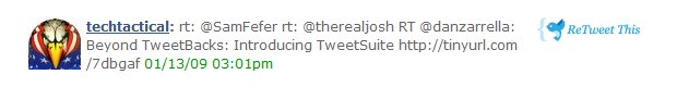 Insertando los enlaces de Twitter en hombrelobo Image