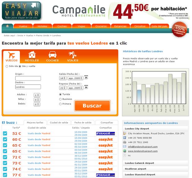 moz screenshot 110 Easyviajar y su cazador de chollos viajeros, para encontrar esos vuelos baratos que tanto nos gustan